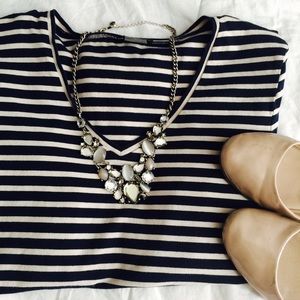 Navy striped top