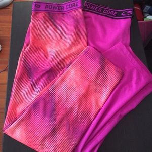 Two pair of lightweight running capris