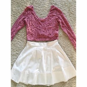 Mossimo co floral pink sheer textured crop top