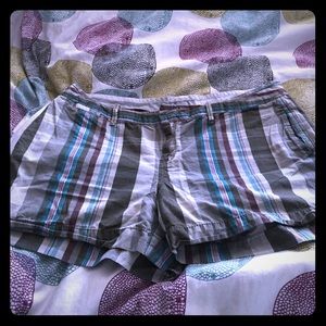 Multicolored plaid shorts