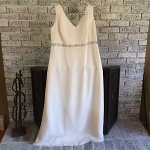 Michaelangelo cream formal chiffon gown - Size 20.