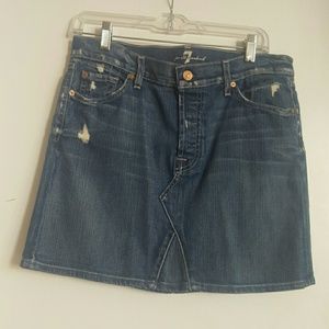 7 for All Mankind denim mini