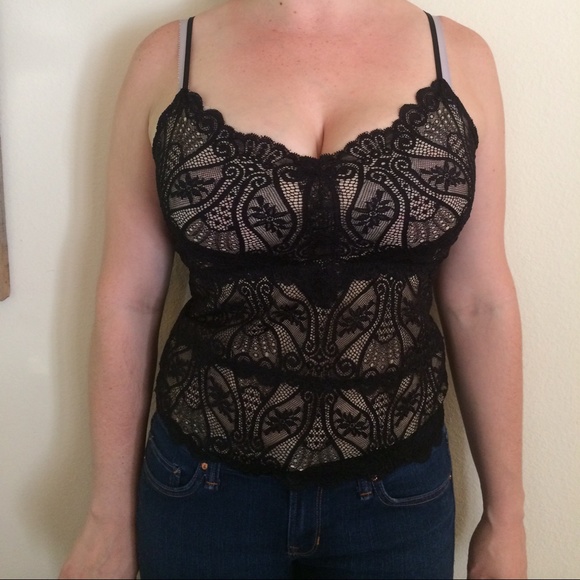 The limited black lace camisole