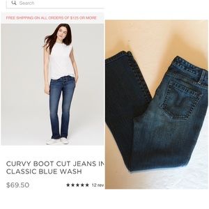 Loft Curvy boot cut  jeans