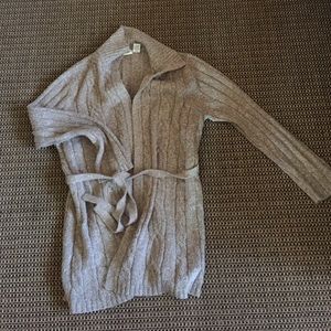 Long brown sweater