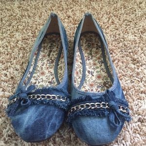 Denim flats