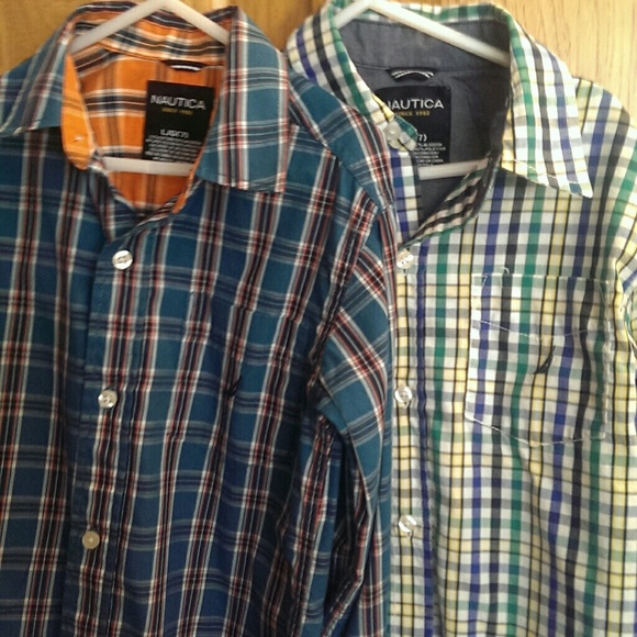 Bundle of 2 Nautica Brand Boys Dress Shirts