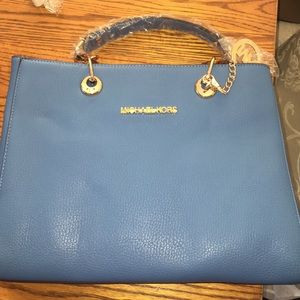 Blue hand bag
