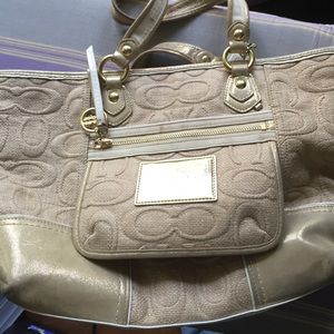 Coach zip tote