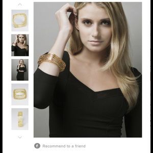 NWT Jewelmint gold bangle bracelet