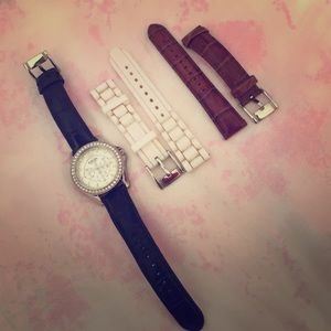 Fossil Watch with multiple colored bands!