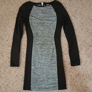 Black & Gray Sweater Dress