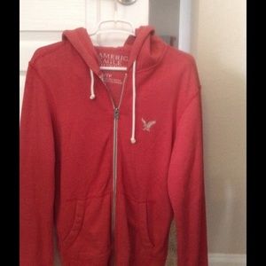 American Eagle Outfitters red zip up sweatshirt