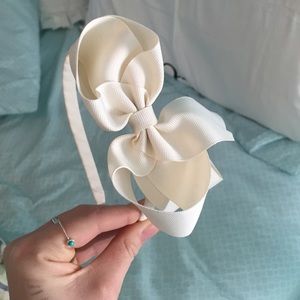 White bow headband
