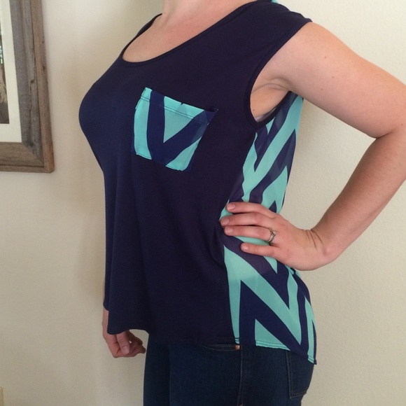 Rue 21 chiffon back chevron tank