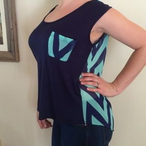 Rue 21 chiffon back chevron tank