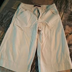 Cream corduroy capris