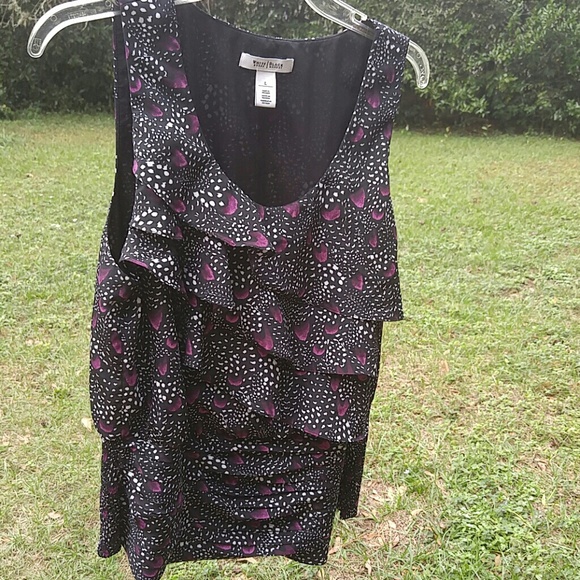 WHBM Blouse Purple and Black