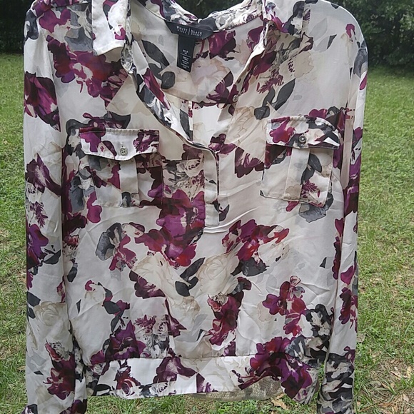 WHBM Floral Blouse