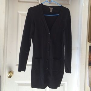 A black cardigan