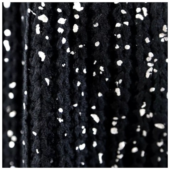 Black Silver Metallic Scarf - Picture 4 of 4