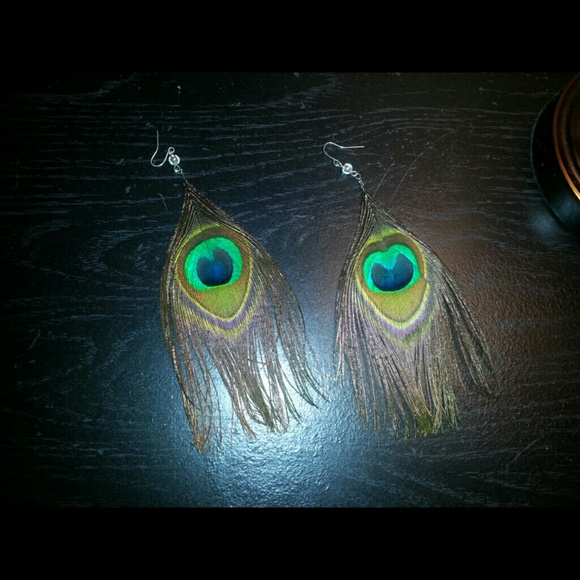Peacock Feather Earrings