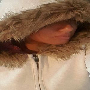 Fur Lined Zip Hooded Jacket