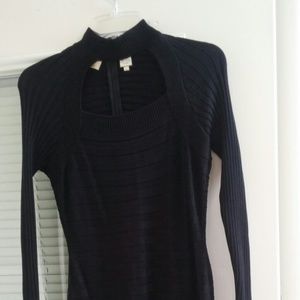 Cache Long sleeve black dress