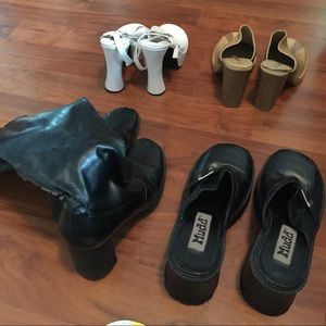 only pairs left is boots and white heels