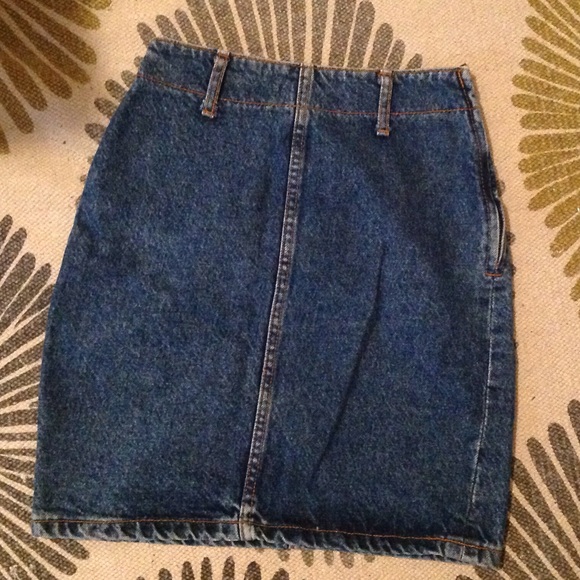 Denim skirt, side zip, vintage Bongo size 3 - Picture 2 of 4