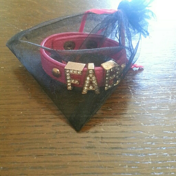 Pink Leather FAB bracelet