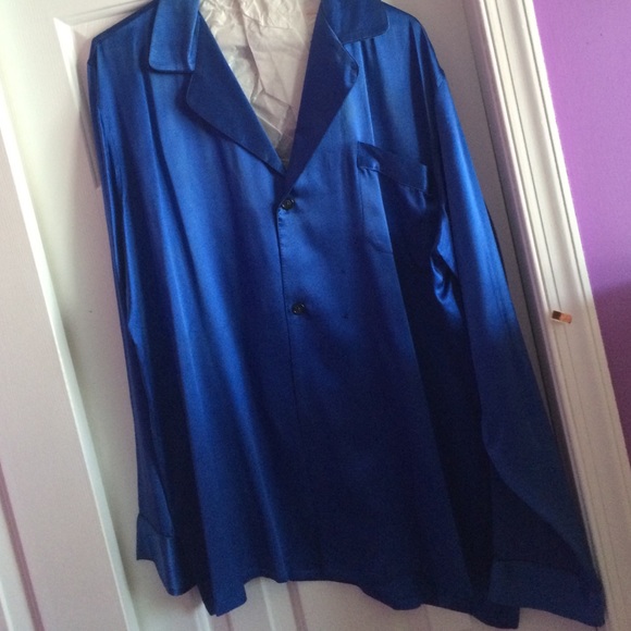100% silk royal blue night gown