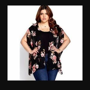 Forever 21+ Cherry Blossom Kimono