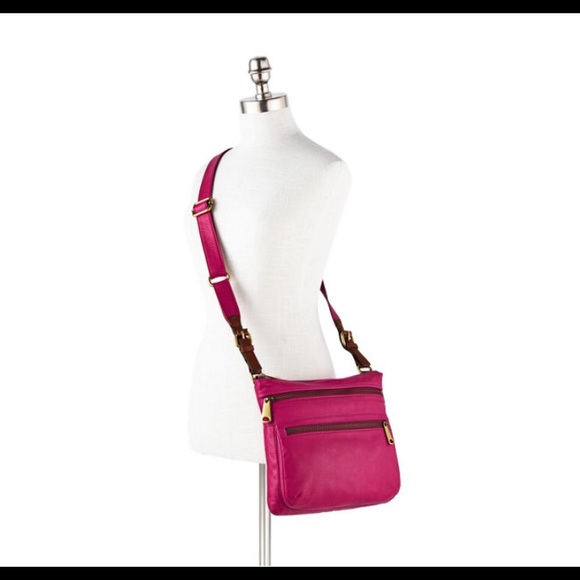 Pink Fossil Crossbody Bag