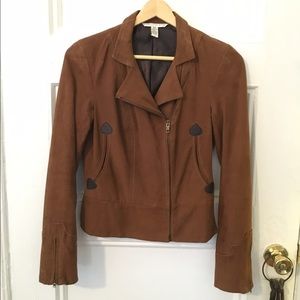 Diane Von Furstenberg brown suede jacket