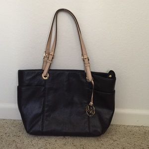 Michael Kors Black Leather Satchel