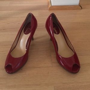 Red patent leather Cole Haan Low Heels