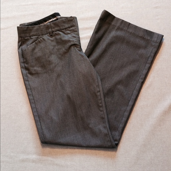 Gray Express Pinstriped Editor Pants