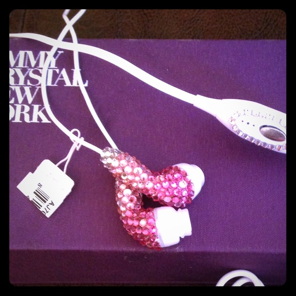NEW Jimmy Crystal NY Swarovski Crystal ear buds