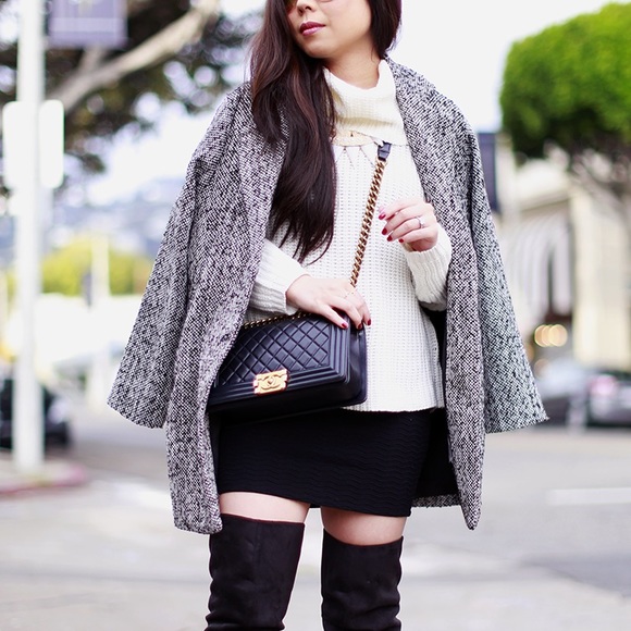 Forever 21 Marl Knit Overcoat