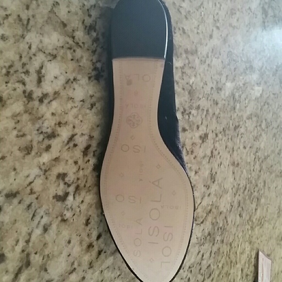 SOLD 'XXXXXXXXVelvet flats w/gold metal bow - Picture 3 of 3