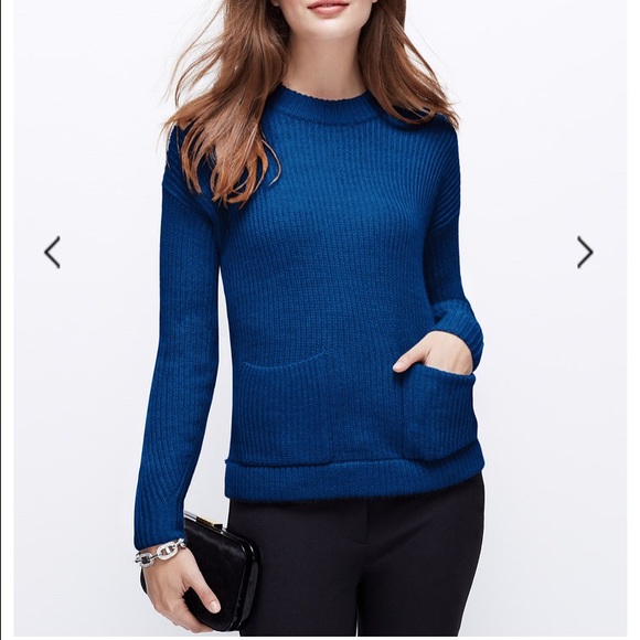 NWT Ann Taylor Maroon Cozy Pocket Sweater