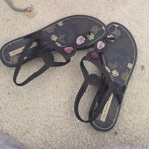 dark brown sandals