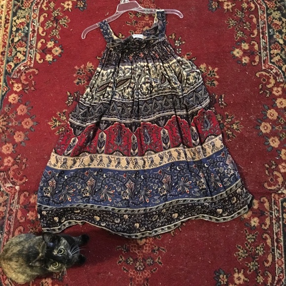 Dresses & Skirts - Patterned Hippie Mini Flowy Dress