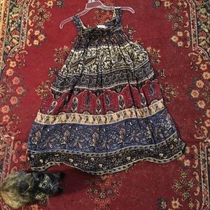 Patterned Hippie Mini Flowy Dress