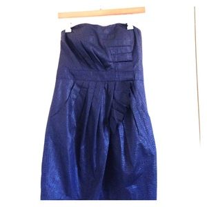 BCBG strapless navy dress