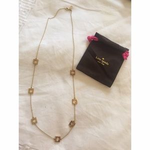 Long Gold Kate Spade Emblem Necklace