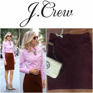 SALE❤️Jcrew corduroy maroon skirt