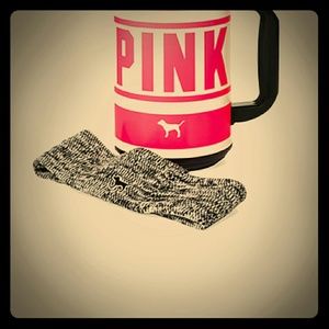 Pink knit headband ONLY/PINK drawstring bag