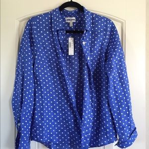 BRAND NEW J Crew Blue button down size 6